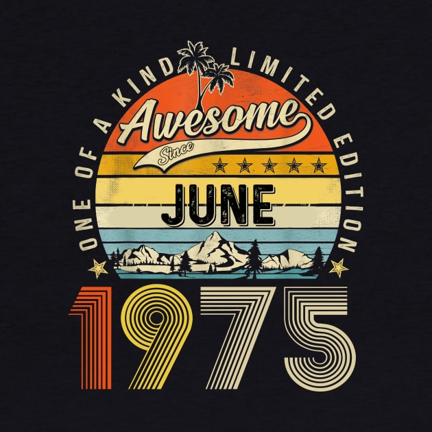 Awesome Since June 1975 Vintage 48th Birthday by Tagliarini Kristi